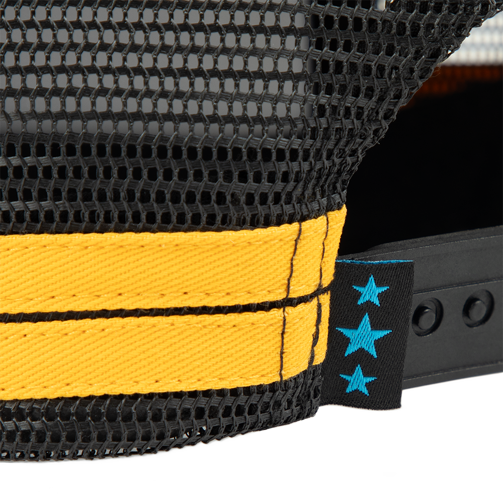 Yellow Trucker Hat Detail